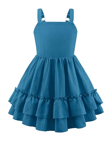 Image of Arshiner Girls Cami Summer Dress Boho Sleeveless Casual Sundress with Pockets for 4-12 Y