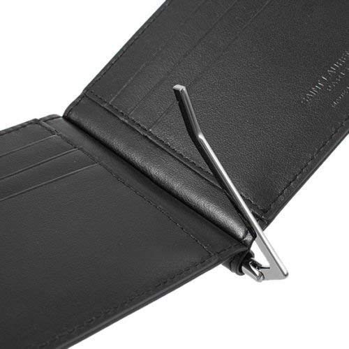 Image of USL Black Leather Men's Money Clip (15525)