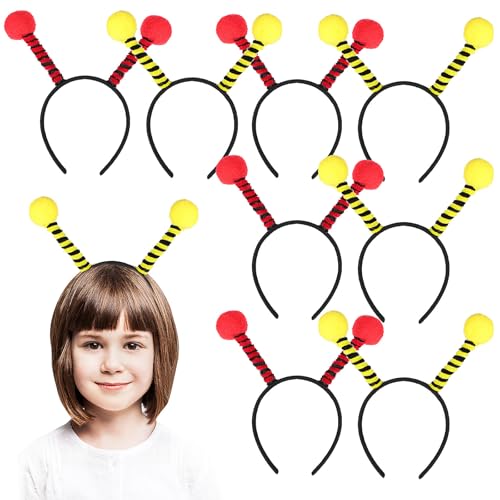 ibasenice Accesorios para Disfraz de Abeja, 10 Diademas Antenas Pequeñas en Colores Variados para Cosplay y Fiestas Temáticas