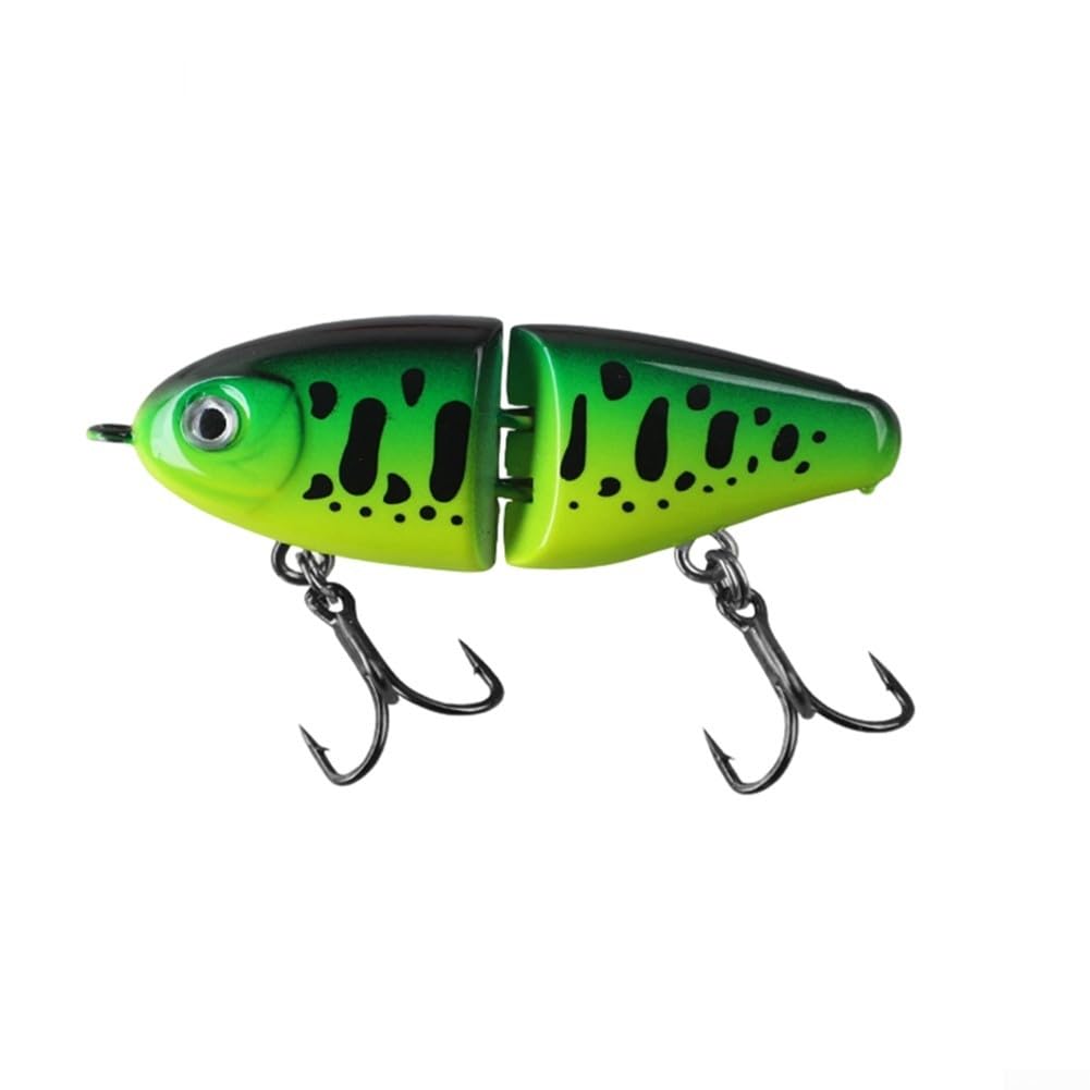 Fishing Lure, 6cm 6.5g 1pc Slow Sinking Swimbait, Two Joints Multi Section Design, Flexible S-Shaped Mimetic Tremor, Strong Stability Long Casting, Realistic 3D Coating for Bass Trout Fishing(1)