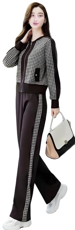 FELLAMO Women Stylish 3 PCs Western Set - Inner top, Jacket and trouser-111 Black Medium 1