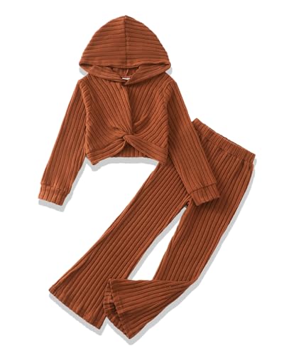 XUANHAO Girls Clothing Sets Size 7-8 Fashion Brown...