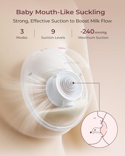 image for Momcozy M5 Lite Hands-Free Wearable Breast Pump, DoubleFit Flange for 