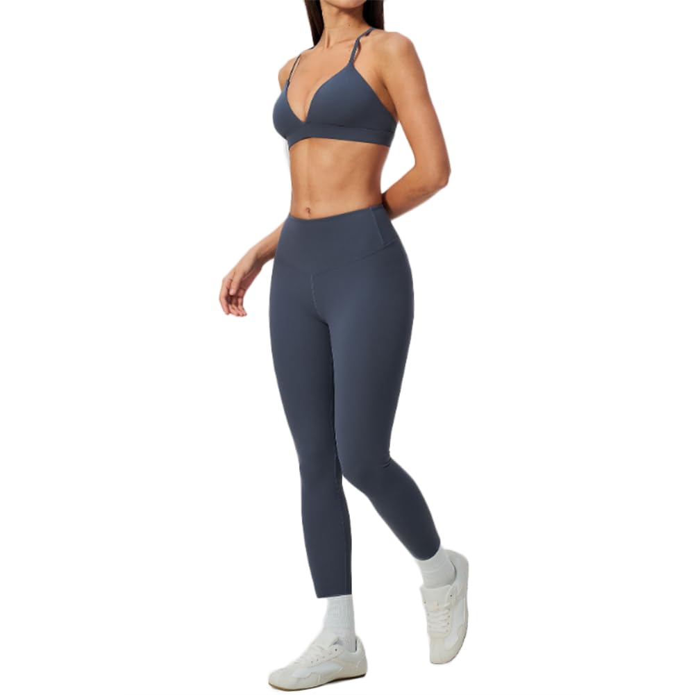 Reggiseno Sport Coppa Triangolare + Leggings Yoga Vita Alta