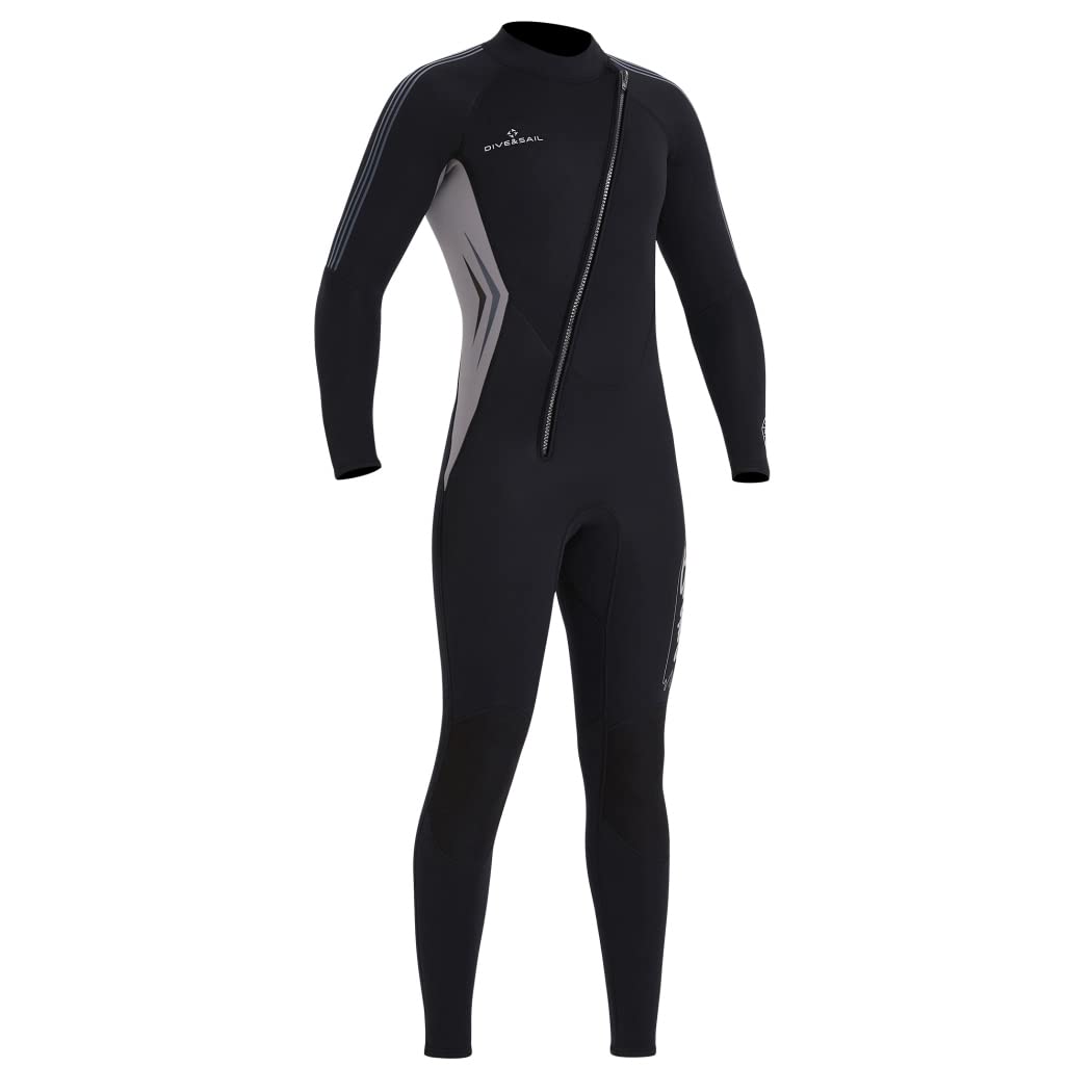 Muta da Sub Uomo 3mm, Scafandri Tenere al Caldo Elasticizzato Integrale Ziper inoltrare Ginocchiere - per Uomini e Donne, Surf, Snorkeling, Immersioni Subacquee, Nuoto