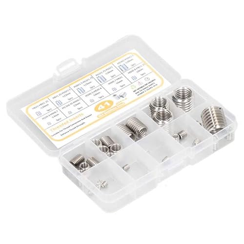 41Pcs M2-M14 Thread Repair Insert Assortment Kit Stainless Steel Thread Repair Insert With Storage Box #TOP1