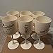 Moët & Chandon 6 x Ice Impérial Champagne Acrylic-Glasses 0.45l white/gold Goblets Set including Paper-Coasters (6 x Pieces)