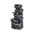 15.7" High Rock Cascading Tabletop Fountain, Zen Meditation Indoor Waterfall Feature with LED Lights for Indoor Outdoor, 5-Tiered Relaxation Indoor Water Feature