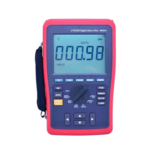 デジタルマイクロオームメーター UT620B DC 低抵抗テスター 60mO-6kOhm オームメーター データストレージ 4線式測定 USBデータ転送 電流 電圧 抵抗 計測