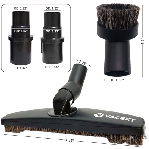 Image of Round Horse Hair Dusting Brush & Hard Floor Attachment for Shark Vacuum Accessories & Attachments Compatible with Shark Rotator NV360 NV350 NV500 NV501 HV300 HV301 HV322 HV371 HV372