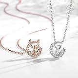 星の王子さま ネックレス グッズ コスプレ小物 印象風 リング アクセサリー 高級鎖骨チェーン プレゼント装飾 シンプル 記念 プレゼント ギフト 贈り物 日常用 男女兼用 (シルバー)