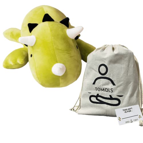 Tomols Weighted Stuffed Animals For Anxiety, 24 Inch, 3,5 Lbs - Green Dinosaur Stuffed Animal - Stuffed Animal- Plush- Gift Packaging Included - Weighted Stuffed Animals- Plushies- Boyfriend Gifts #TOP19