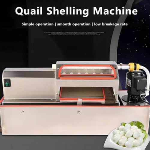Sbucciatore per uova di quaglia in acciaio inossidabile, efficiente sbucciatura rapida 150 giri/min per uova fresche e dure, con motore in rame resistente