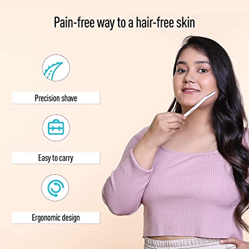 Sirona Face Razor for Women Facial Hair - Pack of 3 | Painless Facial Hair Removal | Eyebrow Shaper | For Eyebrows, Upper Lip, Forehead, Peach... - Image 5