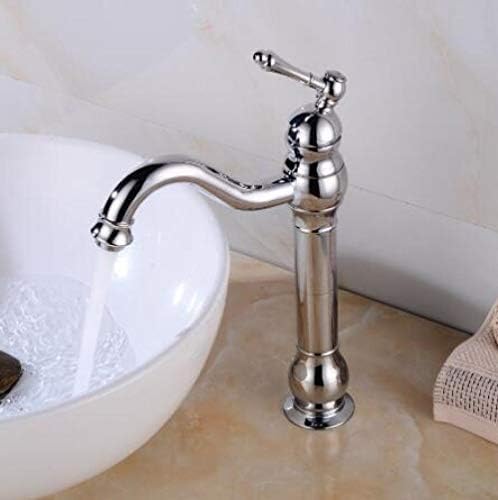 Robinet lavabo chrome pour vasque haute mitigeur solide et élégant
