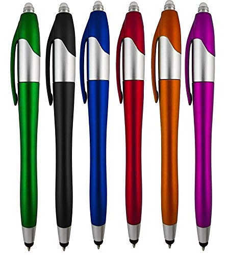 Sypen Stylus Multi Function Ball Point Pen, Black Ink - Pack of 6,31 Pieces