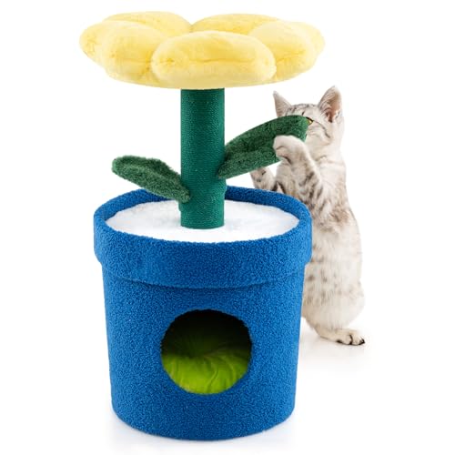 Árbol para Gatos en Forma de Planta Maceta 28.5 pulg miniatura 1