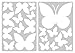 dekodino® Sticker mural papillons en stickers muraux blancs 20 pièces déco