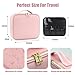 Jadazror Makeup Case with Mirror and Lights, Travel Makeup Bag with Lighted Mirror, Make up Case with LED Mirror & Adjustable Dividers, Portable Cosmetic Organizer Bag Gift for Women(Pink)