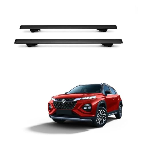 Image of Universal Lockable Roof Rack Cross Bars with Flush Side Rails, Heavy Duty Aluminum Roof Rails Crossbars Rooftop Cargo Carrier Luggage - Black