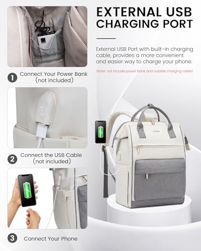 Image of LOVEVOOK Laptop Backpack for Women, 17 Inch Work Teacher Nurse Bag