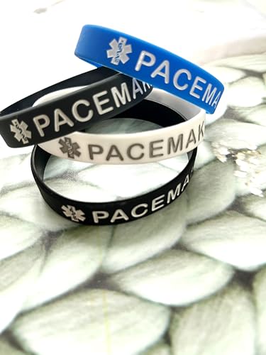 Pack de 5 pulseras médicas de silicona 7.5 pulgadas miniatura 3
