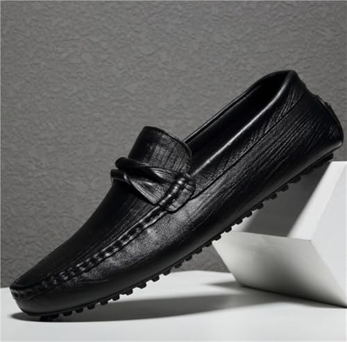 Leather Round Toe Loafers Outdoor Classic Slip-on Lightweight Anti-Slip Party Shoes Wedding Loafers for Mens2