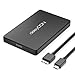 Produktbild deleyCON SSD Festplattengehäuse USB C (5Gbps USB 3.1) für 2,5 Zoll SATA 3 SSD / HDD / 7 mm Bis 9,5 mm SATA III Festplatten Externes Gehäuse UASP [Schwarz]