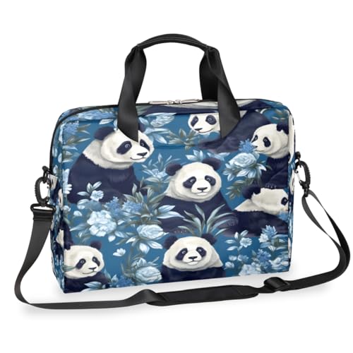 Housse ordinateur portable 13 à 16 pouces avec bandoulière et motif panda