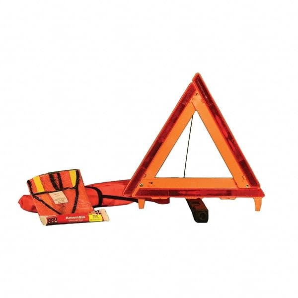 Kit de seguridad vial con triángulo y chaleco naranja miniatura 1