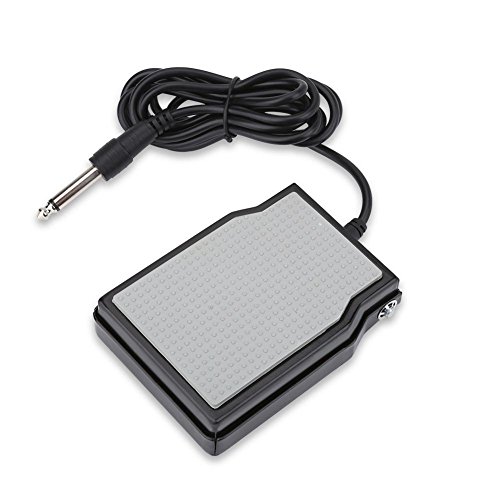 Keyboard Sustain Pedal, Steel + Silicone Sustain Pedal Digital Piano Instrument Accessory(White)