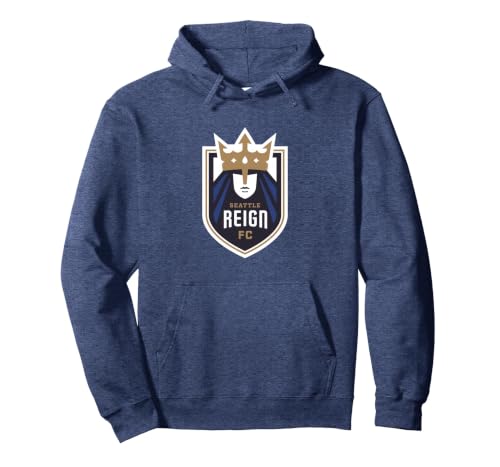 NWSL Seattle Reign Logo Standard Pullover Hoodie, Adult Unisex, Heather Blue, XX-Large