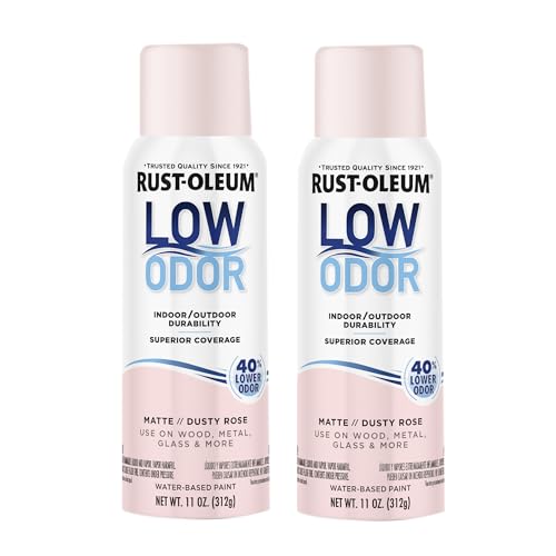 Image of Rust-Oleum Low Odor Premium Spray Paint, 11 oz, Matte Dusty Rose, 2 Pack
