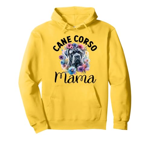 Vintage Floral Cane Corso Mamá Retro Dog Lover Día de la Madre Sudadera con Capucha