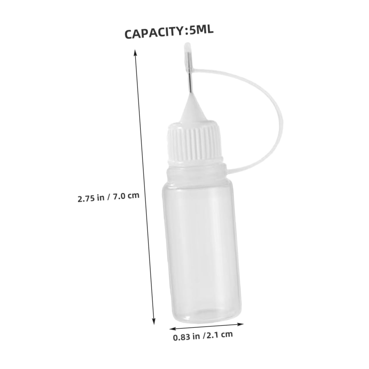 FUNOMOCYA Sturdy Pe Material 5ml Precision Squeeze Bottles for Glue Storage and Refilling