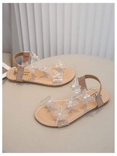 Floerns Girl's Butterfly Ankle Strap Flat Sandal Open Toe Beach Vacation Sandals4