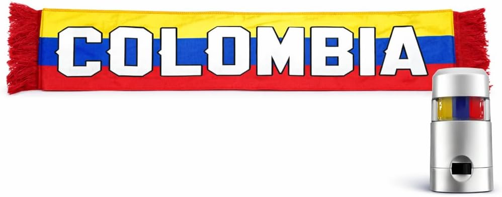 SIFRIMANIA Colombia Fans 2 Piece Kit Soccer Cup Scarf and Body Paint Stick.
