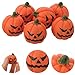 NOLITOY 6Pcs Halloween Fish Tank Decoration, Miniature Pumpkin Aquarium Decorations Resin Fish Tank Statue Decor Halloween Pumpkin Ornament