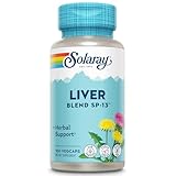 SOLARAY Liver Blend SP-13 - Traditional Herbal Support with Milk Thistle Extract, Dandelion Root, Burdock, Kelp, Peppermint and Trace Minerals - 60-Day Guarantee, 100 Servings, 100 VegCaps