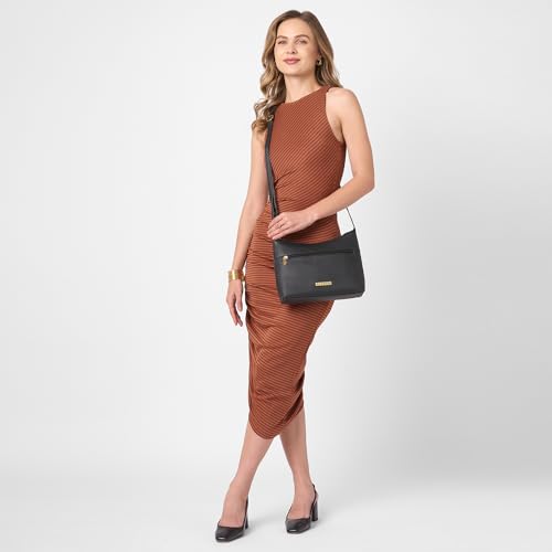 Image of Caprese Ash Medium Sling Bag for Women with Adjustable Strap for Comfortable Wear | Zipper Closure | Versatile Handbag With Back Zip for Everyday Use, Travel, and Special Occasions