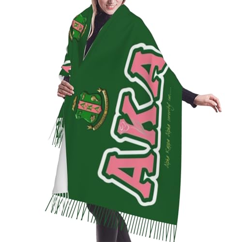 Sorority Gifts Soft Imitation Cashmere Shawl Scarf With Tassels For Ladies - Perfect For Glamorous Events & Sophisticated Evening Wear Society Gifts