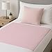 Price comparison product image 2 x Easy Care Solutions | Washable Bed Pad Protector without Tucks/Flaps | 85 cm x 90 cm | Premium Quality Washable bed wetting sheet for adults or children with Incontinence | Reusable Pink Bed Pads