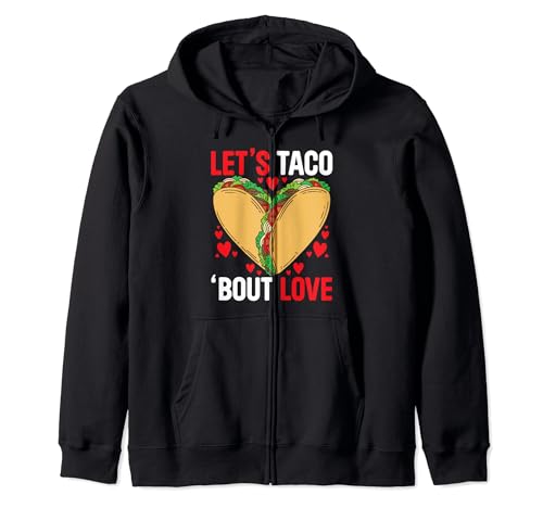 Día de San Valentín Mexicano Taco Eater Febrero 14 Corazones Día Sudadera con Capucha