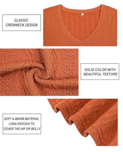 Image of CARCOS Plus Size Tops for Women Long Sleeve Raglan V Neck T Shirts Tunic Fall Blouse Xl-5Xl 14W -28W
