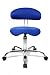 Produktbild Topstar Sitness 40, Fitnesshocker, Arbeitshocker, Rollhocker mit Rückenunterstützung, 3-Dimensional bewegliche Sitzfläche, Stoffbezug blau