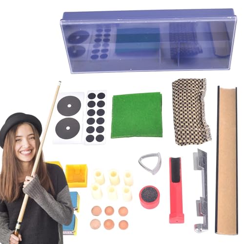 Kit de rechange pour queues de billard 28 x accessoires de maintenance avec pinces de serrage