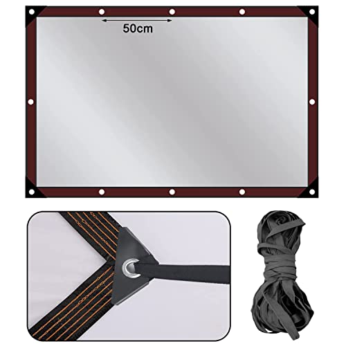 Lona impermeable transparente cubierta resistente con ojales para cenadores 4