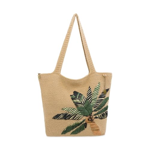 Image of The Sak Crafted Classics Tote Bag - Hand Crochet Women's Purse For Everyday, Travel, Beach Bag - Carryall Shoulder Bag Straps