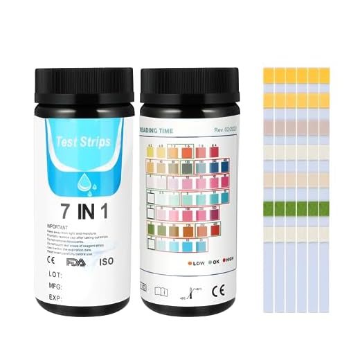 100 tiras de prueba de agua para piscina, 7 en 1, para piscina, tiras de prueba de pH para piscina y spa, para valor de pH, dureza, cloro libre, bromo, ácido cianúrico,