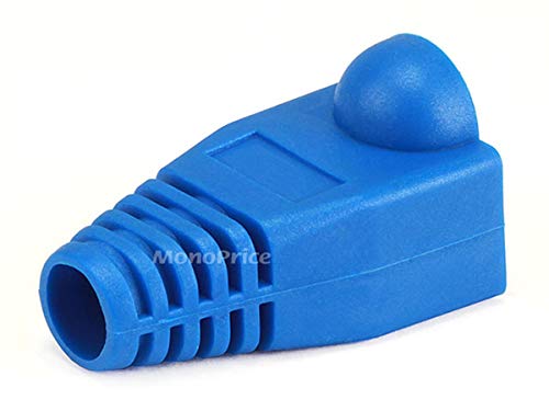 Monoprice 50 piezas botas para RJ-45 azul miniatura 2